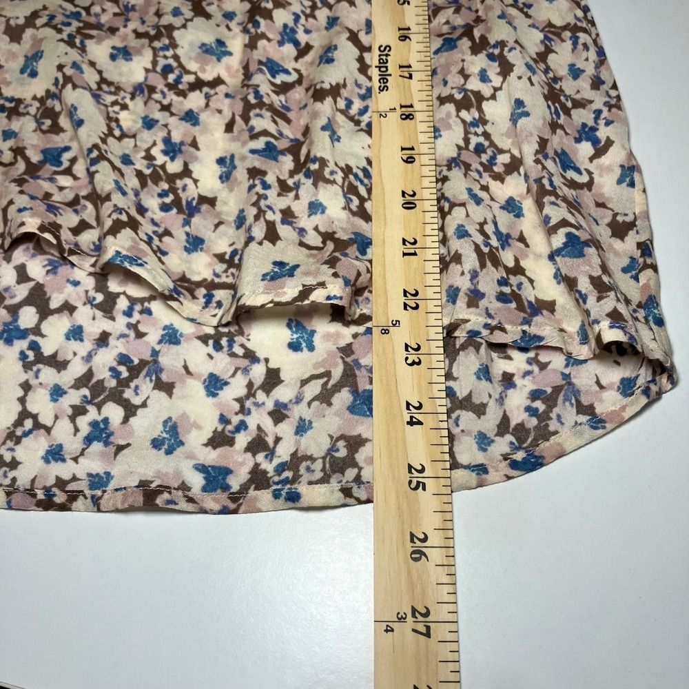 NWT Z Supply XL Floral V-Neck Button Up Long Sleeve Blouse, Retail $79 - Picture 12 of 12